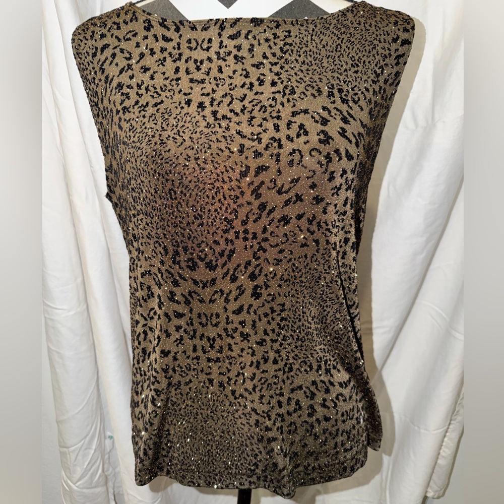 Chico's Brown and Black Animal Print Blouse